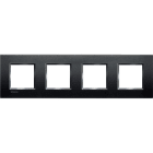 BTICINO - Abdeckrahmen LIVINGLIGHT: 4-fach, 2 + 2 + 2 + 2 Module, Farbe: Anthrazit
