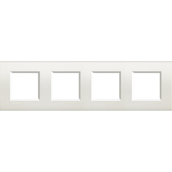 BTICINO - Abdeckrahmen LIVINGLIGHT: 4-fach, 2 + 2 + 2 + 2 Module, Farbe: Weiß