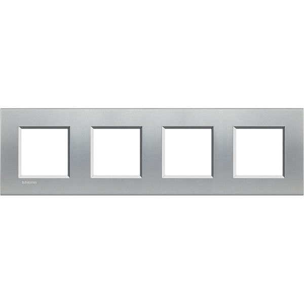 BTICINO - Abdeckrahmen LIVINGLIGHT: 4-fach, 2 + 2 + 2 + 2 Module, Farbe: Tech