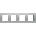 BTICINO - Abdeckrahmen LIVINGLIGHT: 4-fach, 2 + 2 + 2 + 2 Module, Farbe: Tech