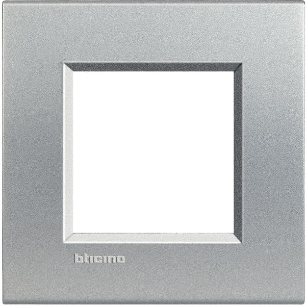 BTICINO - Abdeckrahmen LIVINGLIGHT: 1-fach, 2 Module, Farbe: Tech