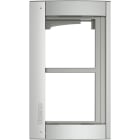 BTICINO - Abdeckrahmen + Modulträger 2 Module, Türstation SFERA Aluminium, Farbe: Allmetal
