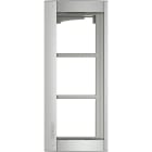 BTICINO - Abdeckrahmen + Modulträger 3 Module, Türstation SFERA Aluminium, Farbe: Allmetal