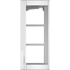 BTICINO - Abdeckrahmen + Modulträger 3 Module, Türstation SFERA Aluminium, Farbe: Allwhite