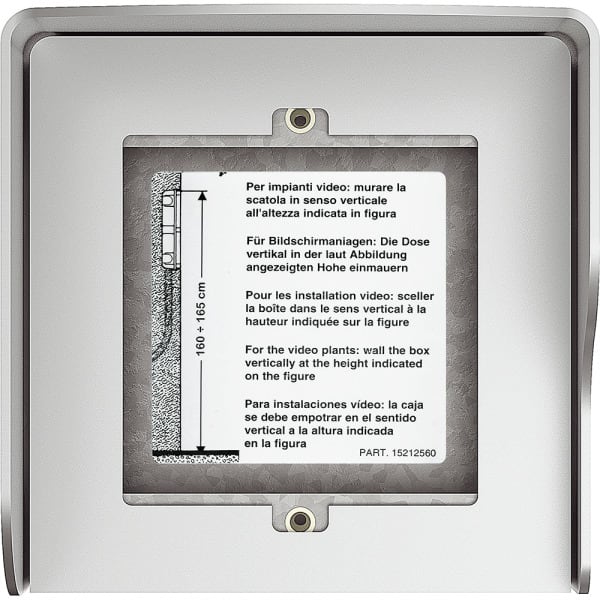 BTICINO - 1-moduliger Aufputzkasten, 1-reihig, Farbe: Allmetal