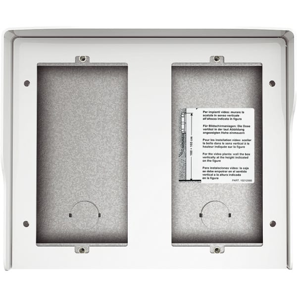 BTICINO - 4-moduliger Aufputzkasten, 2-reihig, Farbe: Allwhite