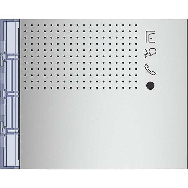 BTICINO - Abdeckung für Lautsprechermodul PLUS, ohne Ruftasten,  Farbe: Allmetal