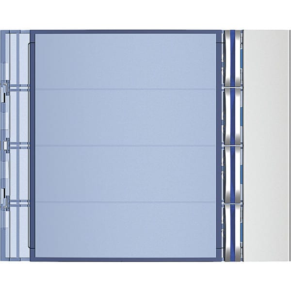 BTICINO - Abdeckung für Ruftastenmodule von SFERA Aluminium, 4 Ruftasten,  Farbe: Allmetal