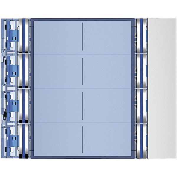 BTICINO - Abdeckung für Ruftastenmodule von SFERA Aluminium, 8 Ruftasten, Farbe: Allmetal