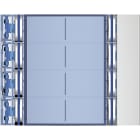 BTICINO - Abdeckung für Ruftastenmodule von SFERA Aluminium, 8 Ruftasten, Farbe: Allmetal