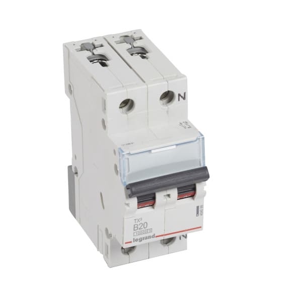LEGRAND - TX3 Leitungsschutzschalter B-Charakteristik, 20A,1-polig+N,10kA,230VAC,2TE