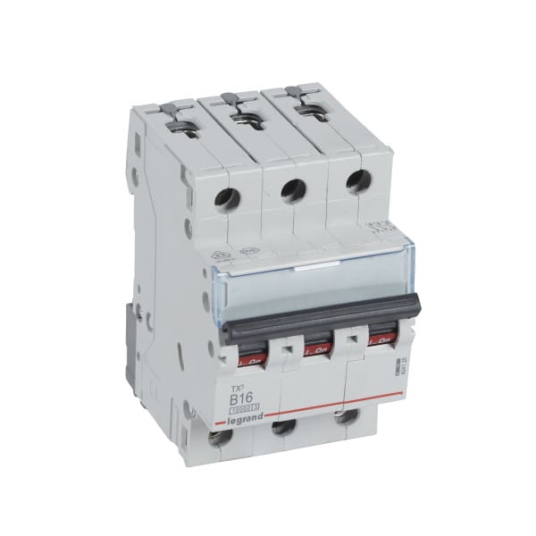 LEGRAND - TX3 Leitungsschutzschalter B-Charakteristik, 16A, 3-polig, 10kA, 400VAC, 3TE