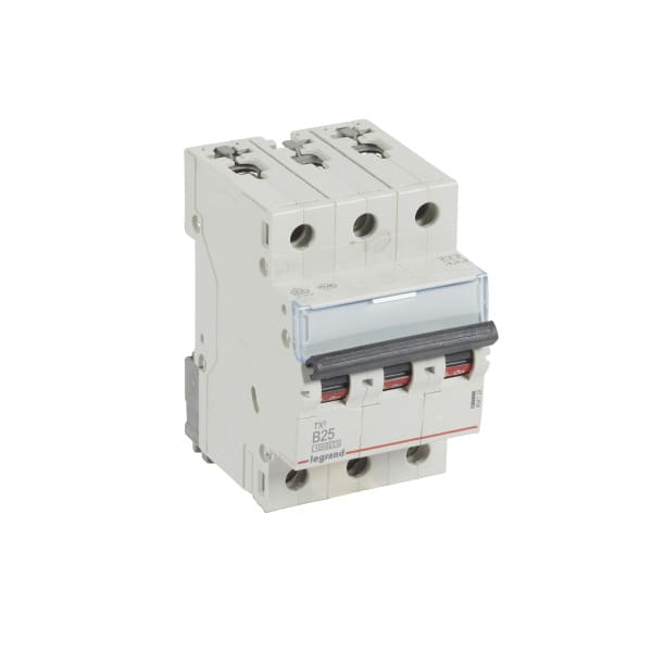 LEGRAND - TX3 Leitungsschutzschalter B-Charakteristik, 25A, 3-polig, 10kA, 400VAC, 3TE