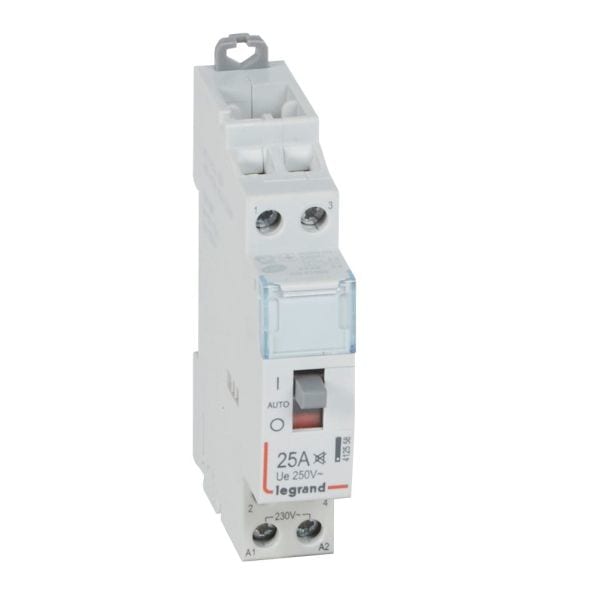 LEGRAND - CX3 Schütz Brummfrei, 230V 25A, 2 Schliesser, mit Handschalter