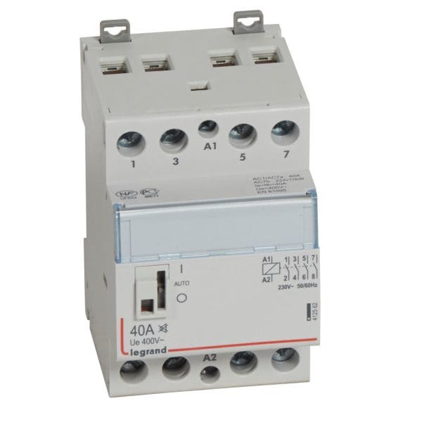 LEGRAND - CX3 Schütz Brummfrei, 230V 40A 4 Schliesser, mit Handschalter