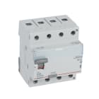 LEGRAND - TX3 Fehlerstromschutzschalter 63A, 4-polig, 300mA, Typ A-S, 400VAC, 4TE