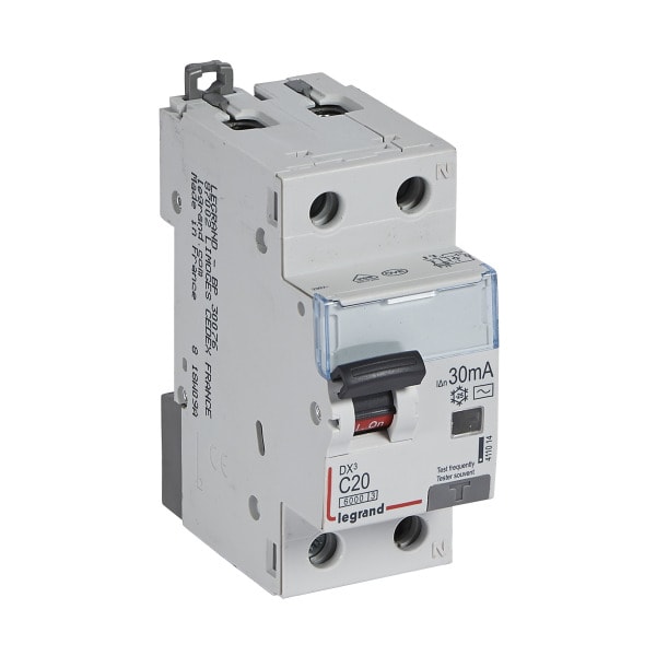 LEGRAND - DX3 FILS C20A 1P+N 6KA 30MA AC