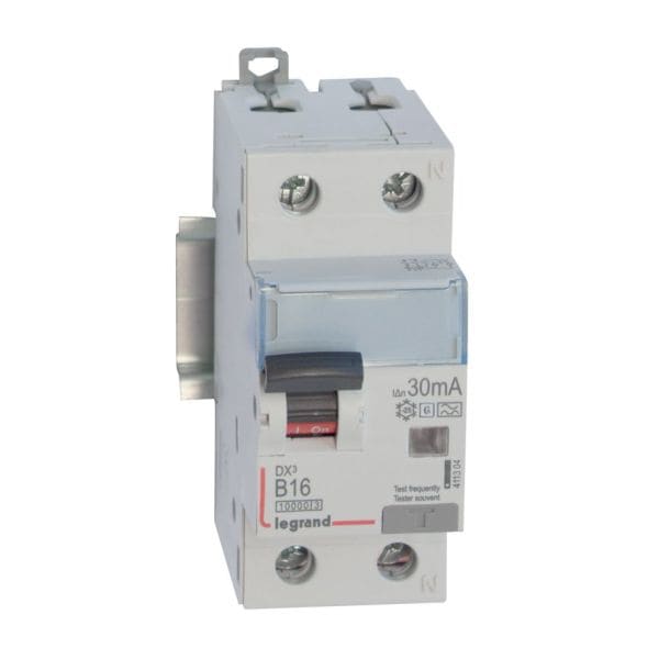 LEGRAND - DX3 FI/LS-Schalter B-Charakteristik, 16A, 1P+N, 10kA, 30mA, Typ F-G, 230VAC, 2TE
