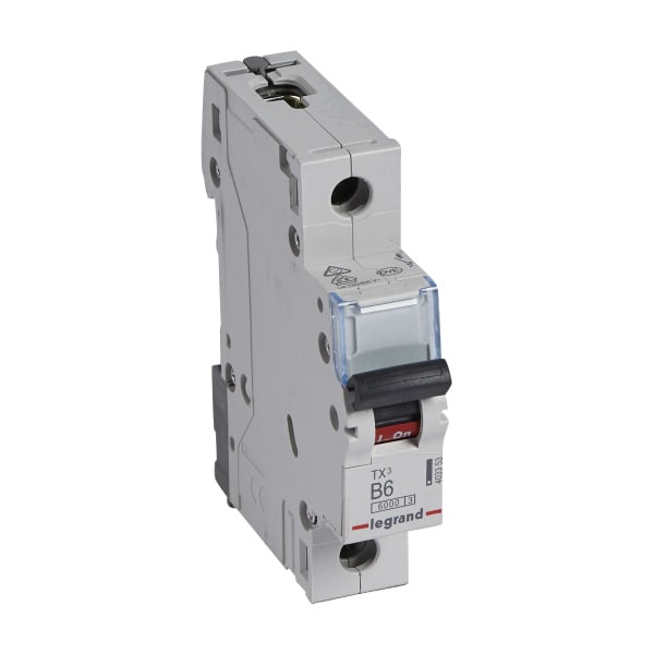 LEGRAND - TX3 Leitungsschutzschalter B-Charakteristik, 6A, 1-polig, 6kA, 230/400VAC, 1TE