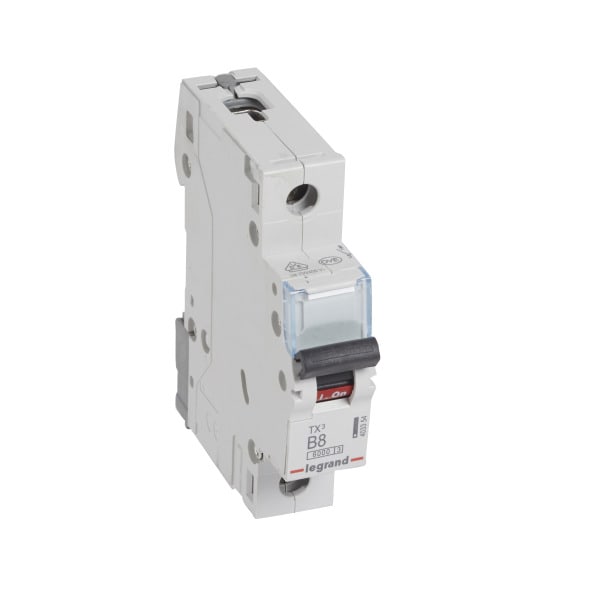 LEGRAND - TX3 Leitungsschutzschalter B-Charakteristik, 8A, 1-polig, 6kA, 230/400VAC, 1TE