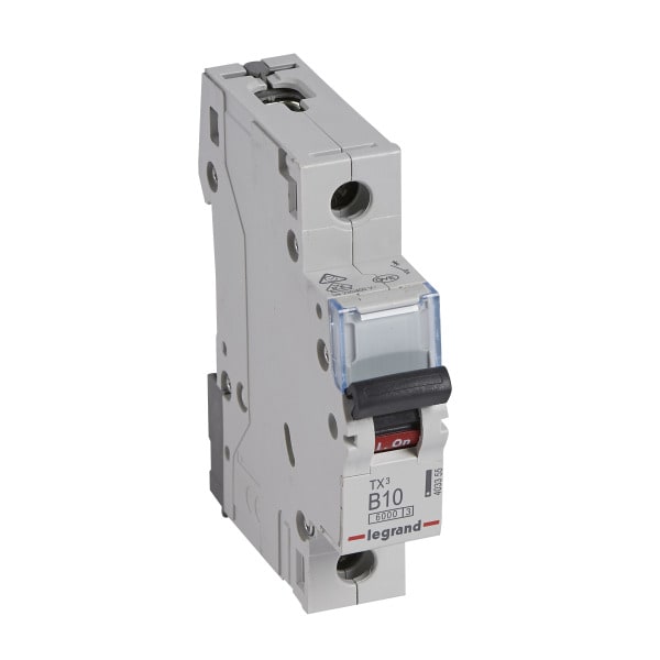 LEGRAND - TX3 Leitungsschutzschalter B-Charakteristik, 10A, 1-polig, 6kA, 230/400VAC, 1TE