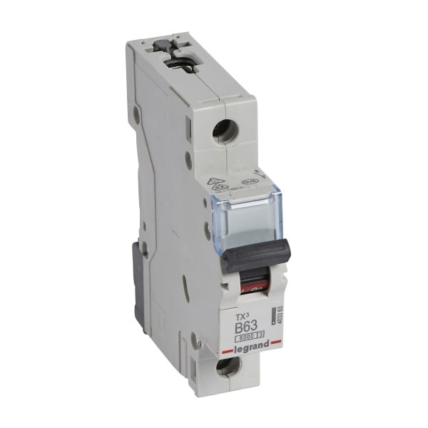 LEGRAND - TX3 Leitungsschutzschalter B-Charakteristik, 63A, 1-polig, 6 kA,230/400VAC, 1TE