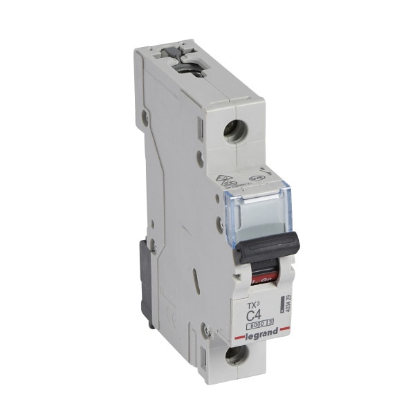 LEGRAND - TX3 Leitungsschutzschalter C-Charakteristik, 4A, 1-polig, 6kA, 230/400VAC, 1TE