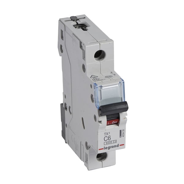 LEGRAND - TX3 Leitungsschutzschalter C-Charakteristik, 6A, 1-polig, 6kA, 230/400VAC, 1TE