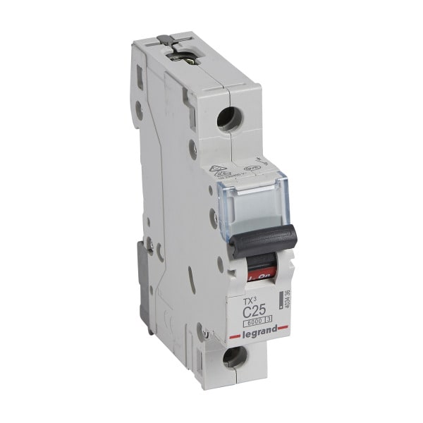 LEGRAND - TX3 Leitungsschutzschalter C-Charakteristik, 25A, 1-polig, 6kA, 230/400VAC, 1TE