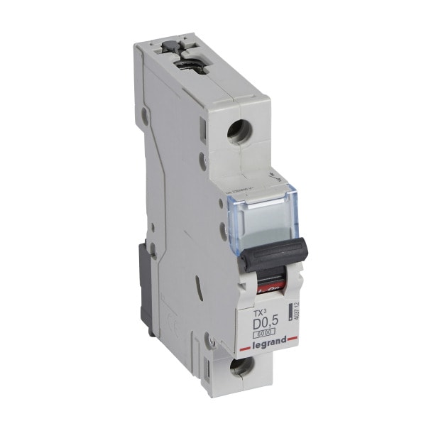 LEGRAND - TX3 Leitungsschutzschalter D-Charakteristik, 0,5A, 1-polig, 6kA, 230/400VAC, 1TE