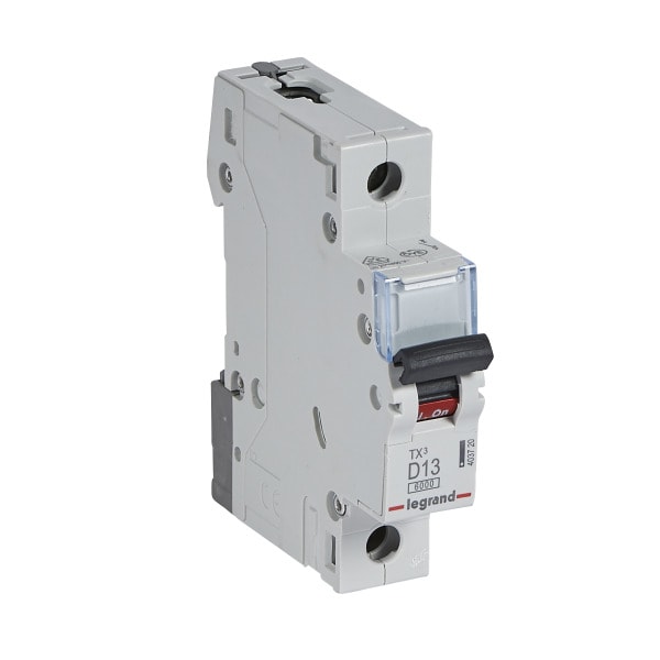 LEGRAND - TX3 Leitungsschutzschalter D-Charakteristik, 13A, 1-polig, 6kA, 230/400VAC, 1TE