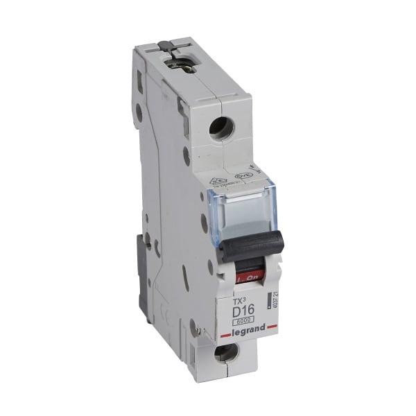 LEGRAND - TX3 Leitungsschutzschalter D-Charakteristik, 16A, 1-polig, 6kA, 230/400VAC, 1TE