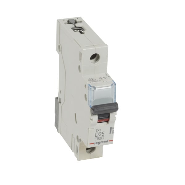 LEGRAND - TX3 Leitungsschutzschalter D-Charakteristik, 25A, 1-polig, 6kA, 230/400VAC, 1TE