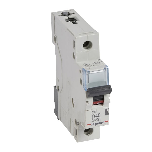 LEGRAND - TX3 Leitungsschutzschalter D-Charakteristik, 40A, 1-polig, 6kA, 230/400VAC, 1TE