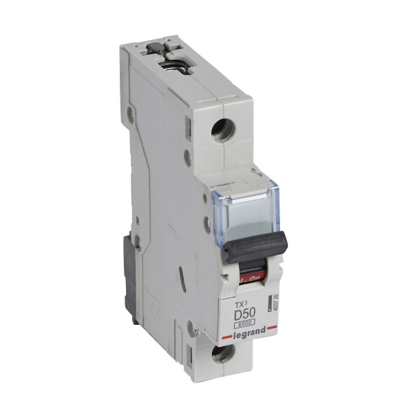 LEGRAND - TX3 Leitungsschutzschalter D-Charakteristik, 50A, 1-polig, 6kA, 230/400VAC, 1TE