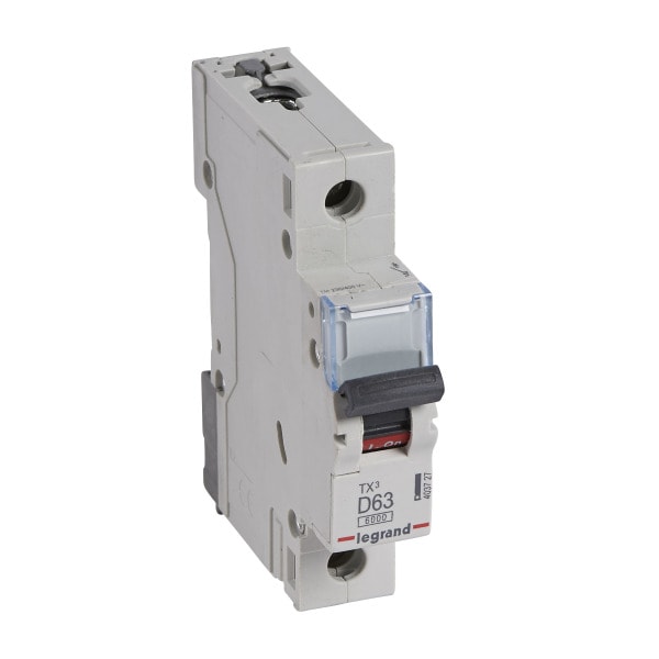 LEGRAND - TX3 Leitungsschutzschalter D-Charakteristik, 63A, 1-polig, 6kA, 230/400VAC, 1TE