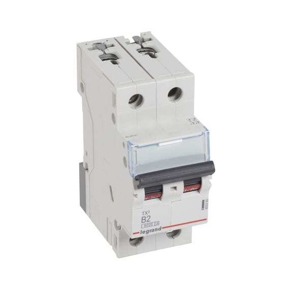 LEGRAND - TX3 Leitungsschutzschalter B-Charakteristik, 2A, 2-polig, 6kA, 400VAC, 2TE