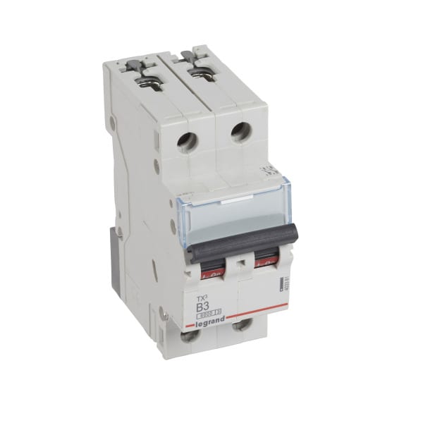 LEGRAND - TX3 Leitungsschutzschalter B-Charakteristik, 3A, 2-polig, 6kA, 400VAC, 2TE