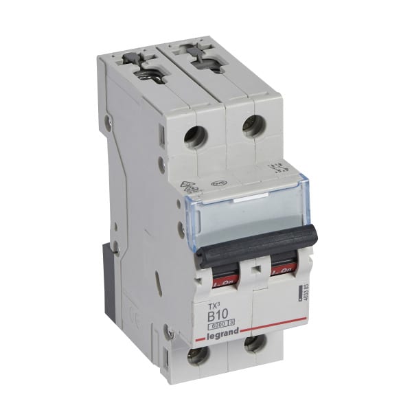 LEGRAND - TX3 Leitungsschutzschalter B-Charakteristik, 10A, 2-polig, 6kA, 400VAC, 2TE