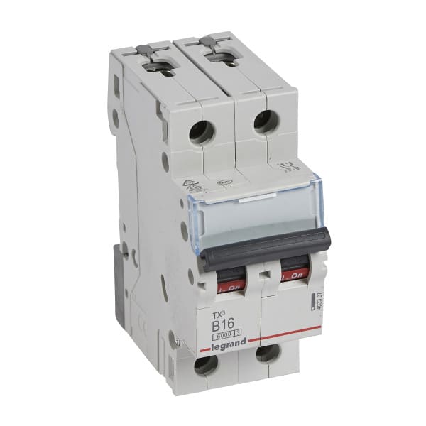 LEGRAND - TX3 Leitungsschutzschalter B-Charakteristik, 16A, 2-polig, 6kA, 400VAC, 2TE