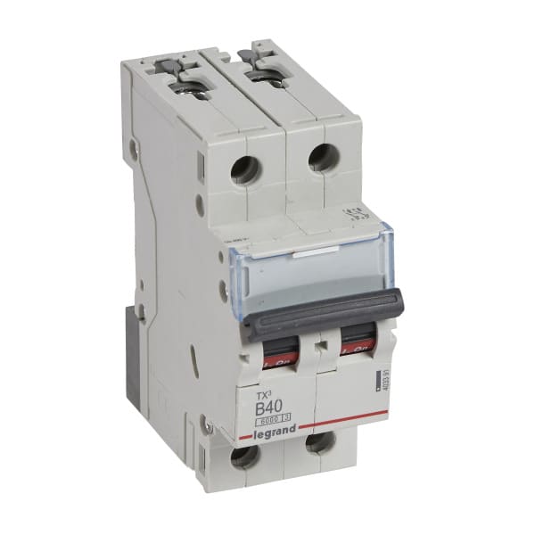 LEGRAND - TX3 Leitungsschutzschalter B-Charakteristik, 40A, 2-polig, 6kA, 400VAC, 2TE