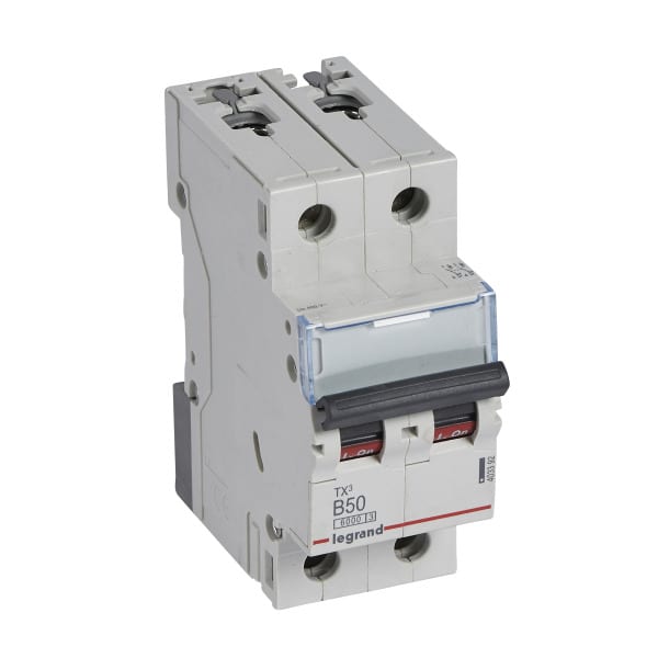 LEGRAND - TX3 Leitungsschutzschalter B-Charakteristik, 50A, 2-polig, 6kA, 400VAC, 2TE