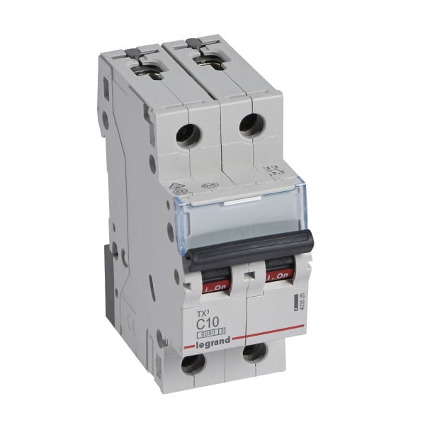 LEGRAND - TX3 Leitungsschutzschalter C-Charakteristik, 10A, 2-polig, 6kA, 400VAC, 2TE