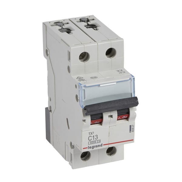 LEGRAND - TX3 Leitungsschutzschalter C-Charakteristik, 13A, 2-polig, 6kA, 400VAC, 2TE