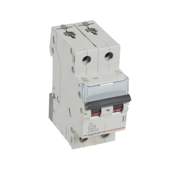 LEGRAND - TX3 Leitungsschutzschalter C-Charakteristik, 25A, 2-polig, 6kA, 400VAC, 2TE