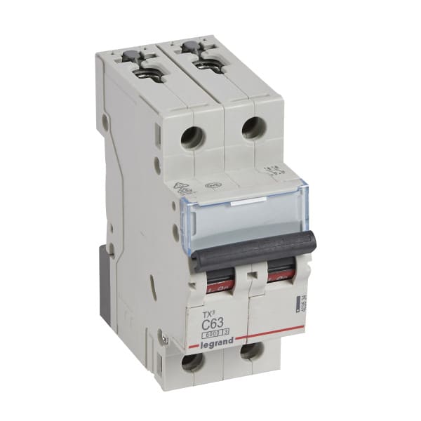 LEGRAND - TX3 Leitungsschutzschalter C-Charakteristik, 63A, 2-polig, 6kA, 400VAC, 2TE