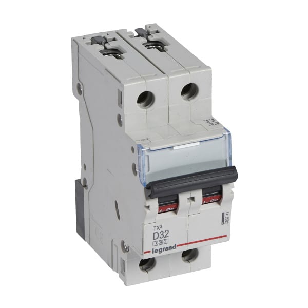 LEGRAND - TX3 Leitungsschutzschalter D-Charakteristik, 32A, 2-polig, 6kA, 400VAC, 2TE