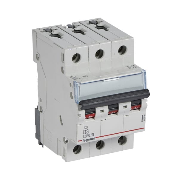 LEGRAND - TX3 Leitungsschutzschalter B-Charakteristik, 3A, 3-polig, 6kA, 400VAC, 3TE