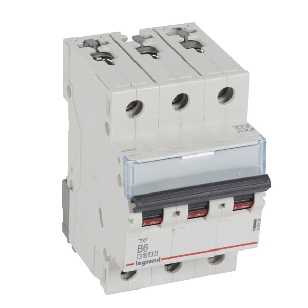 LEGRAND - TX3 Leitungsschutzschalter B-Charakteristik, 6A, 3-polig, 6kA, 400VAC, 3TE