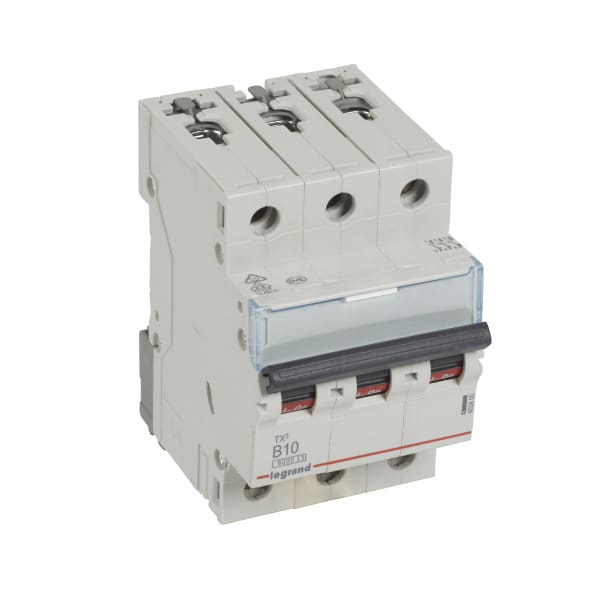 LEGRAND - TX3 Leitungsschutzschalter B-Charakteristik, 10A, 3-polig, 6kA, 400VAC, 3TE